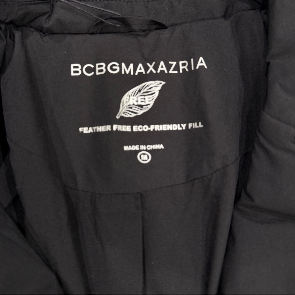 BCBGMaxAzria Women's Coat Black Quilted Double-Breasted Puffer - Picture 3 of 14